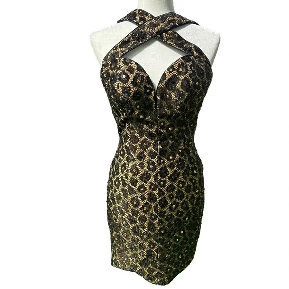 Michael Casey | Dresses | Michael Casey Sequined Gold Halter Cocktail Dress Size 6small | Poshmark Michael Casey | Dresses | Michael Casey Sequined Gold Halter Cocktail Dress Size 6small | Poshmark